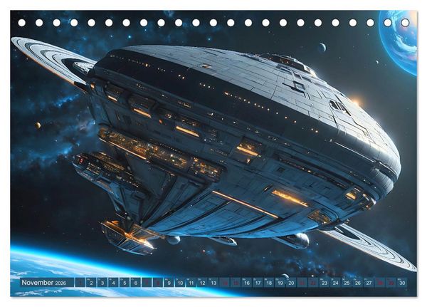 Produktbild: Alien Starships (Tischkalender 2026 DIN A5 quer), CALVENDO Monatskalender