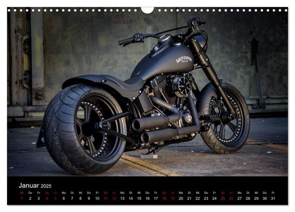 Produktbild: Exklusive Best of Fat Ass Custombike Edition, feinste Harleys mit fettem Hintern (Wandkalender 2025 DIN A3 quer), CALVENDO Monatskalender