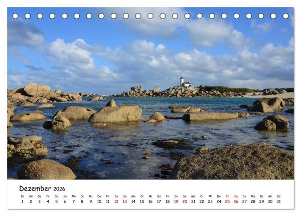 Produktbild: Bretagne. D&eacute;partement Finist&egrave;re - C&ocirc;te des Abers (Tischkalender 2026 DIN A5 quer), CALVENDO Monatskalender