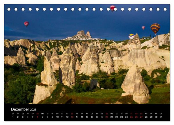 Produktbild: T&uuml;rkei - fantastisches Kappadokien (Tischkalender 2026 DIN A5 quer), CALVENDO Monatskalender
