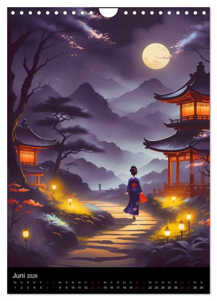 Produktbild: Asiatische Inspiration Fern&ouml;stlicher Art - Dunkle Werke (Wandkalender 2026 DIN A4 hoch), CALVENDO Monatskalender