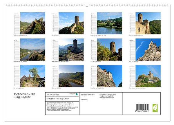 Produktbild: Tschechien - Die Burg Strekov (hochwertiger Premium Wandkalender 2026 DIN A2 quer), Kunstdruck in Hochglanz