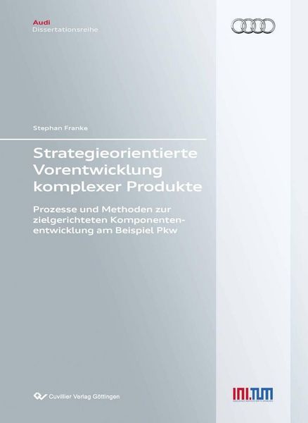Produktbild: Strategieorientierte Vorentwicklung komplexer Produkte