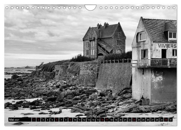 Produktbild: Bretagne in Schwarz und Wei&szlig; 2027 (Wandkalender 2027 DIN A4 quer), CALVENDO Monatskalender
