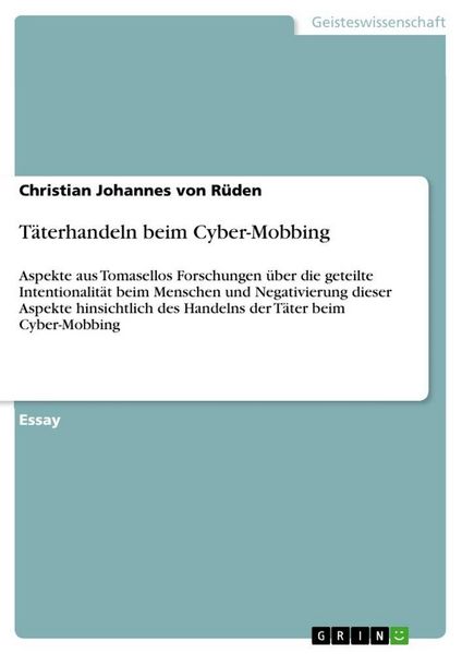 Produktbild: T&auml;terhandeln beim Cyber-Mobbing