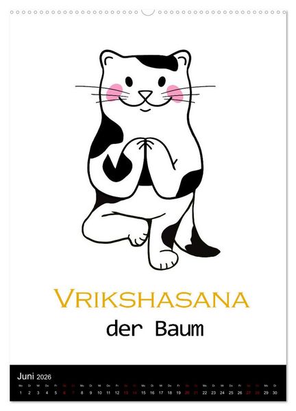 Produktbild: Yogakatzen - ganz entspannt im Hier und Jetzt (Wandkalender 2026 DIN A2 hoch), CALVENDO Monatskalender