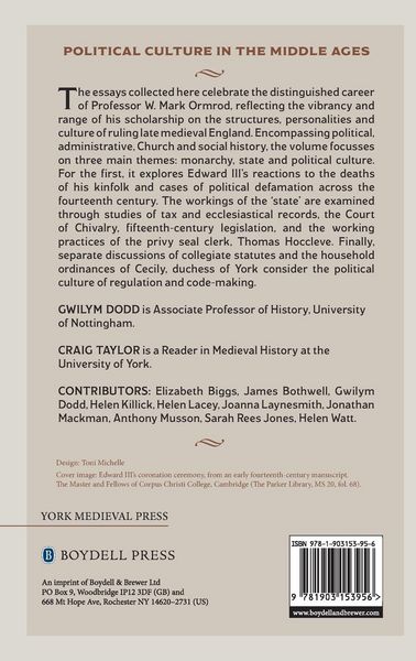 Produktbild: Monarchy, State and Political Culture in Late Medieval England