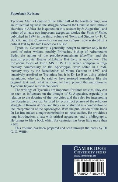 Produktbild: The Turin Fragments of Tyconius' Commentary on Revelation