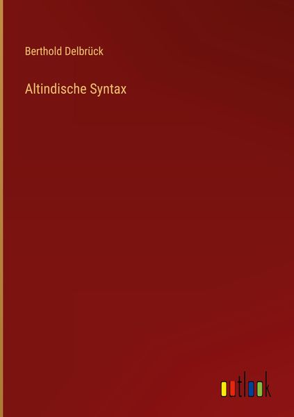 Produktbild: Altindische Syntax