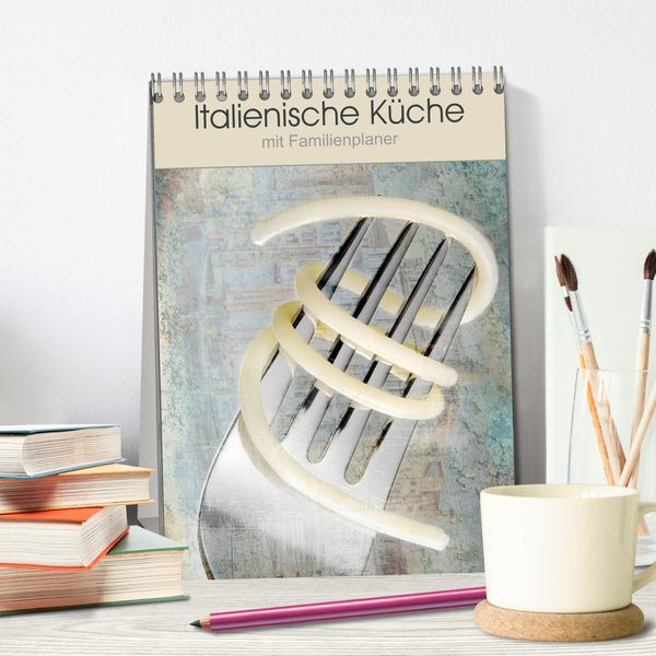 Produktbild: Italienische K&uuml;che mit Familienplaner (Tischkalender 2026 DIN A5 hoch), CALVENDO Monatskalender