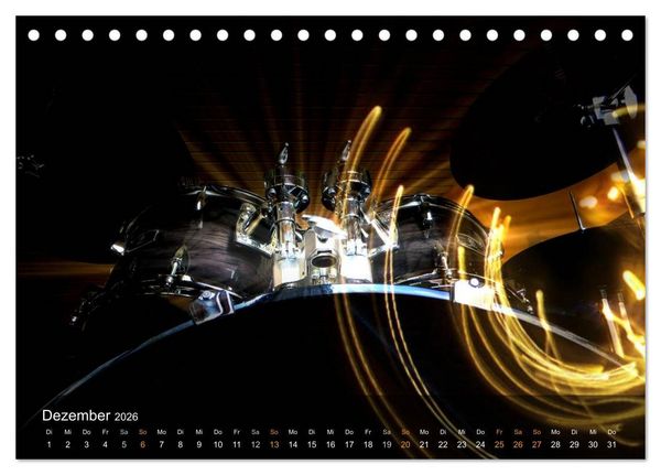 Produktbild: Schlagzeug onstage (Tischkalender 2026 DIN A5 quer), CALVENDO Monatskalender