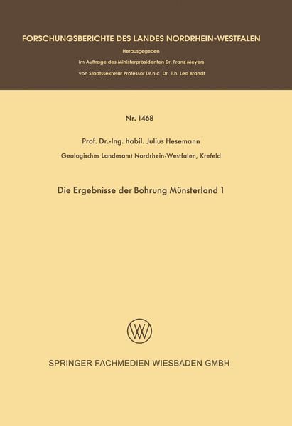 Produktbild: Die Ergebnisse der Bohrung M&uuml;nsterland 1