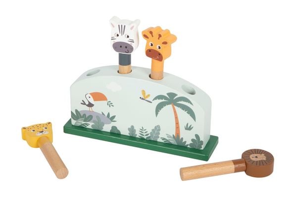 Produktbild: Steckspiel h&uuml;pfende Tiere &bdquo;Safari&ldquo;