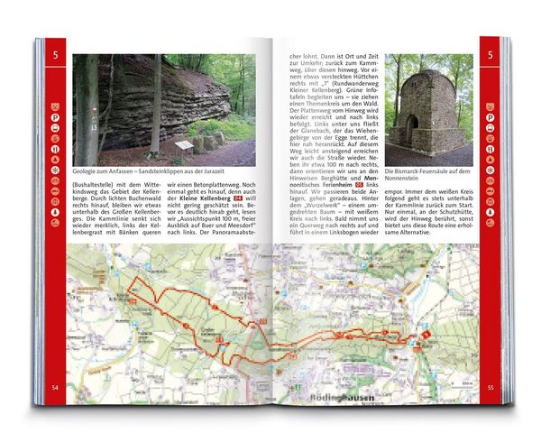 Produktbild: KOMPASS Wanderf&uuml;hrer Naturpark Teutoburger Wald mit Wiehen- und Eggegebirge, 55 Touren mit Extra-Tourenkarte