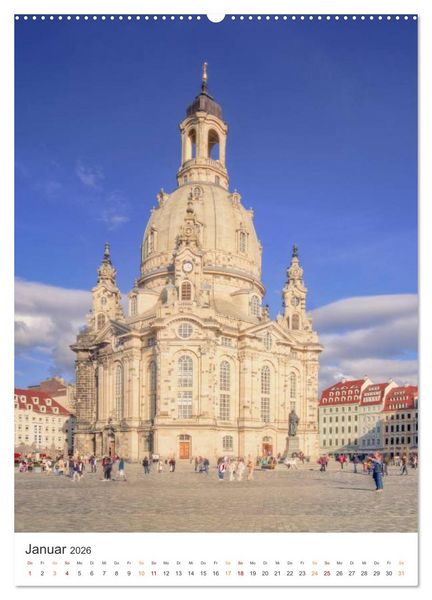 Produktbild: Highlights in Dresden (Wandkalender 2026 DIN A2 hoch), CALVENDO Monatskalender
