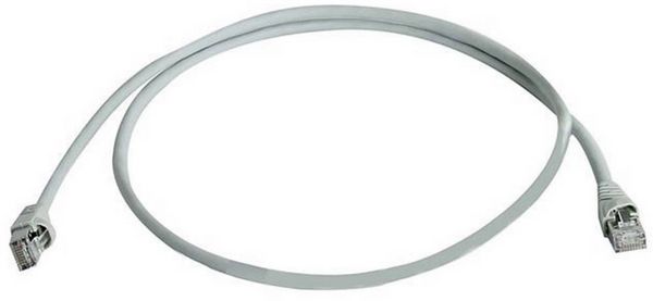 Produktbild: Teleg&auml;rtner 100007973 RJ45 Patchkabel CAT 6a S/FTP 1.00 m Grau UL-zertifiziert, Flammwidrig, mit Rastnasenschutz 1 St.