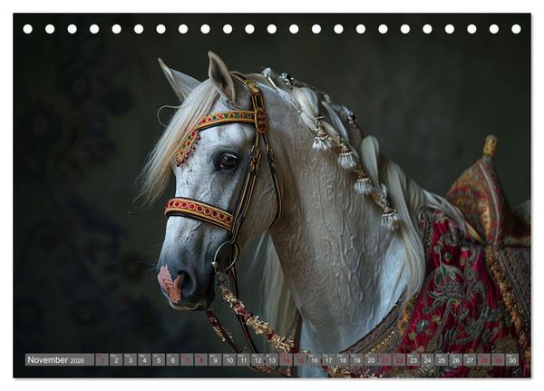 Produktbild: White Horses in Splendor (Desk Calendar 2026 DIN A5 landscape), CALVENDO 12 Month DeskCalendar