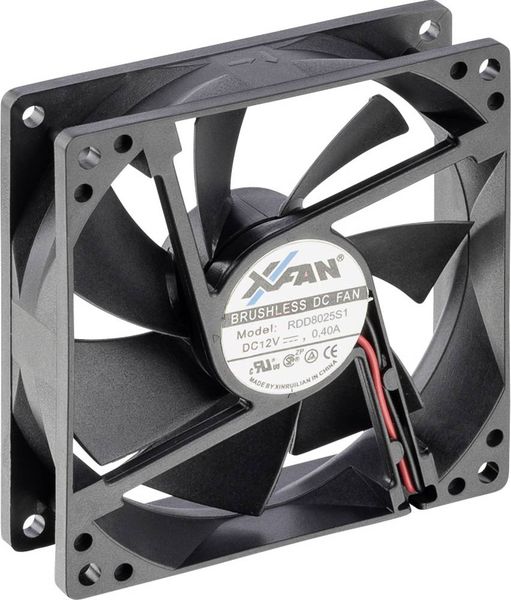 Produktbild: X-Fan RDD8025S1 Axiall&uuml;fter 12 V/DC 78.5 m&sup3;/h (L x B x H) 80 x 80 x 25mm