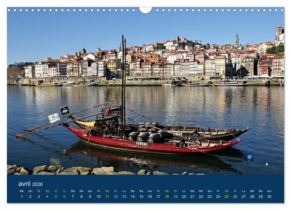 Produktbild: Un voyage &agrave; travers le Portugal (Calendrier mural 2026 DIN A3 vertical), CALVENDO calendrier mensuel