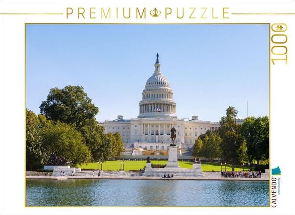 CALVENDO Puzzle Reflecting Pool, Grant Memorial und US-Kapitol - Washington, D.C. | 1000 Teile Lege-Größe 64x48cm Foto-Puzzle für glückliche Stunden