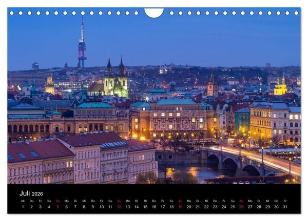 Produktbild: Prag - die goldene Stadt (Wandkalender 2026 DIN A4 quer), CALVENDO Monatskalender