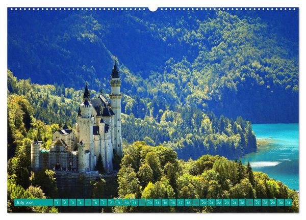 Produktbild: Romantic Places In Bavaria (High Quality Premium Wall Calendar 2026 DIN A2 landscape),CALVENDO 12 Month Wall Calendar