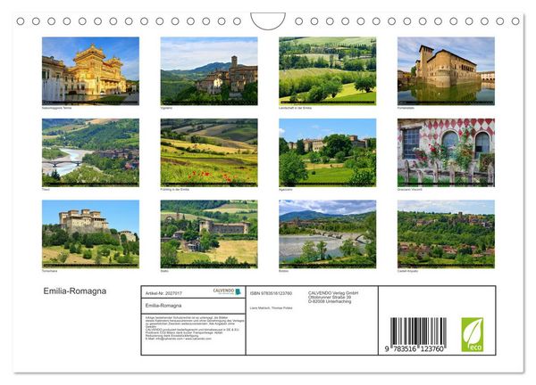Produktbild: Emilia-Romagna (Wandkalender 2026 DIN A4 quer), CALVENDO Monatskalender