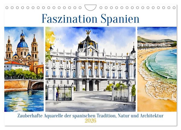 Produktbild: Faszination Spanien (Wandkalender 2026 DIN A4 quer), CALVENDO Monatskalender