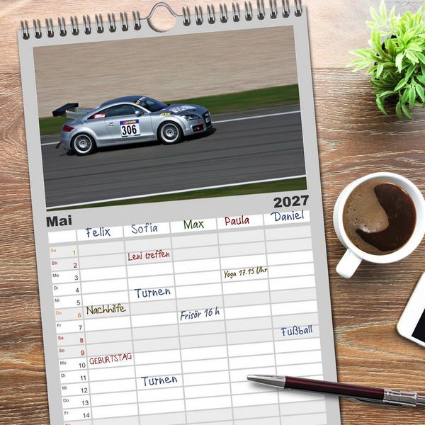 Produktbild: Familienplaner 2027 - SPORTWAGEN DTM und FIA GT mit 5 Spalten (Wandkalender, 21 x 45 cm) CALVENDO