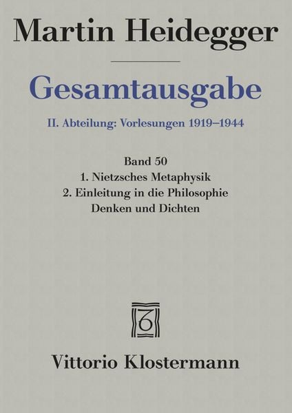 Produktbild: Heidegger GA 50 / Nietzsches Metaphysik