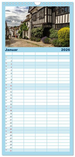 Produktbild: Familienplaner 2026 - Gro&szlig;britannien - England mit 5 Spalten (Wandkalender, 21 x 45 cm) CALVENDO