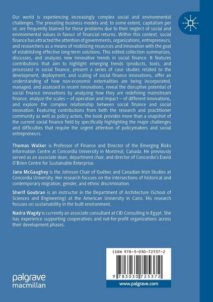Produktbild: Innovations in Social Finance