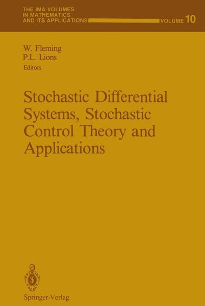 Produktbild: Stochastic Differential Systems, Stochastic Control Theory and Applications