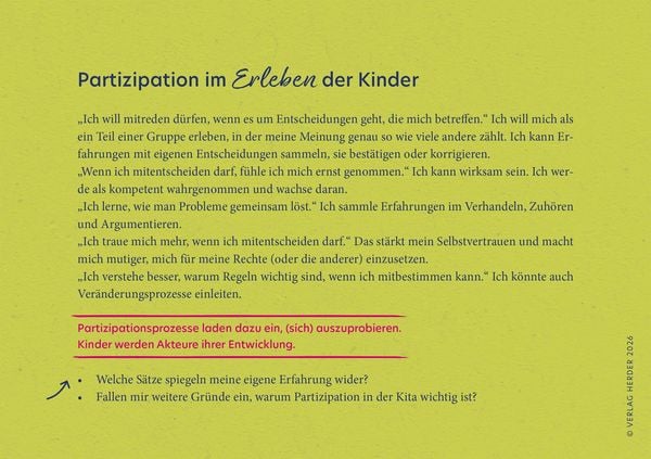 Produktbild: Partizipation in Krippe und Kita. 40 Reflexionskarten f&uuml;r die Teamarbeit