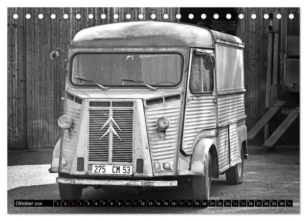 Produktbild: Citro&euml;n HY eine Legende in Schwarzwei&szlig; (Tischkalender 2026 DIN A5 quer), CALVENDO Monatskalender
