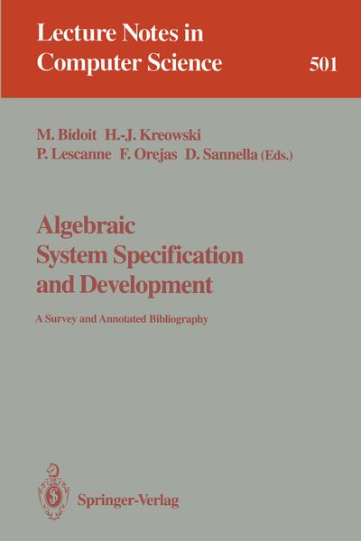 Produktbild: Algebraic System Specification and Development