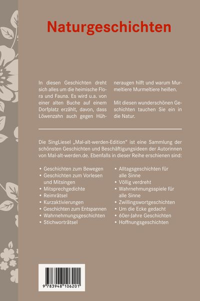 Produktbild: Demenz Besch&auml;ftigung - Naturgeschichten f&uuml;r Senioren