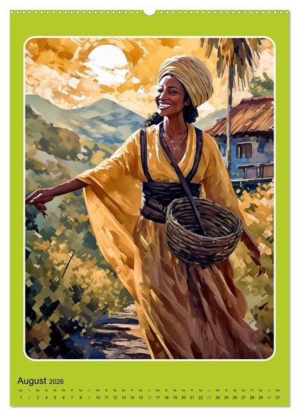 Produktbild: Zw&ouml;lf Monate mit zw&ouml;lf Frauen (hochwertiger Premium Wandkalender 2026 DIN A2 hoch), Kunstdruck in Hochglanz
