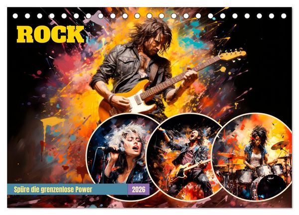 Produktbild: ROCK Sp&uuml;re die grenzenlose Power (Tischkalender 2026 DIN A5 quer), CALVENDO Monatskalender