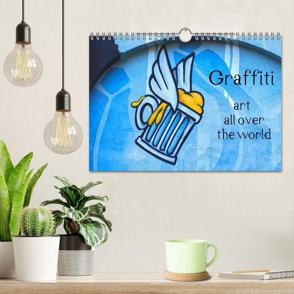 Produktbild: Graffiti art all over the world (Wall Calendar 2026 DIN A4 landscape), CALVENDO 12 Month Wall Calendar