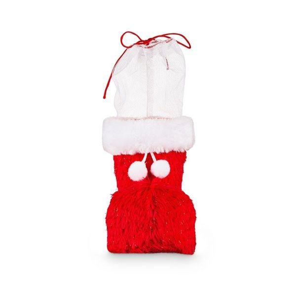 Produktbild: Idena Nikolausstiefel Filzbezug rot/wei&szlig; 14x8x13,5cm