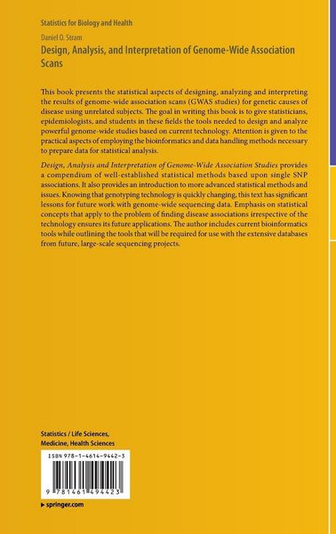 Produktbild: Design, Analysis, and Interpretation of Genome-Wide Association Scans