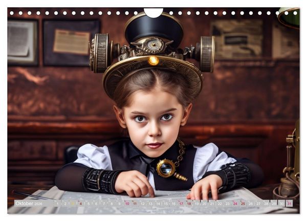 Produktbild: Starke M&auml;dchen - Steampunk Welten (Wandkalender 2026 DIN A4 quer), CALVENDO Monatskalender