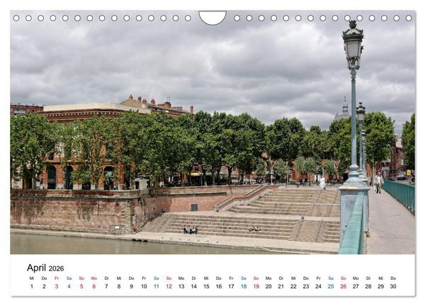 Produktbild: Frankreichs gro&szlig;e St&auml;dte - Toulouse (Wandkalender 2026 DIN A4 quer), CALVENDO Monatskalender
