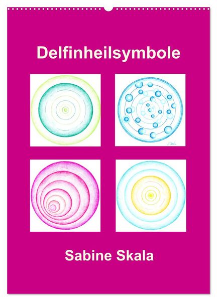 Produktbild: Delfinheilsymbole (Wandkalender 2026 DIN A2 hoch), CALVENDO Monatskalender