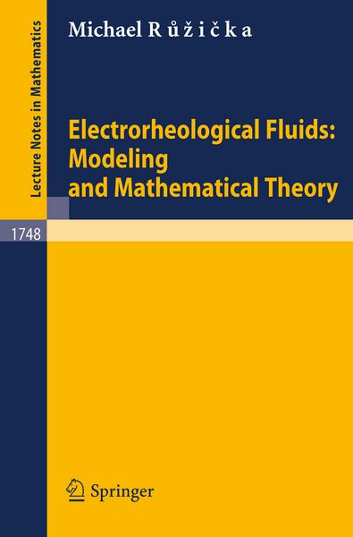 Produktbild: Electrorheological Fluids: Modeling and Mathematical Theory