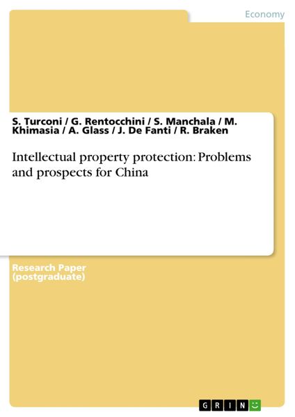 Produktbild: Intellectual property protection: Problems and prospects for China