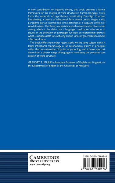 Produktbild: Inflectional Morphology