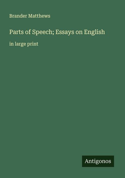 Produktbild: Parts of Speech; Essays on English