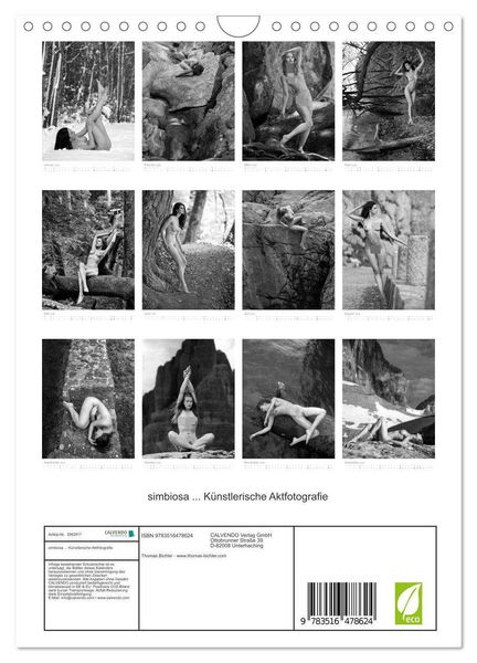 Produktbild: simbiosa ... K&uuml;nstlerische Aktfotografie (Wandkalender 2026 DIN A4 hoch), CALVENDO Monatskalender